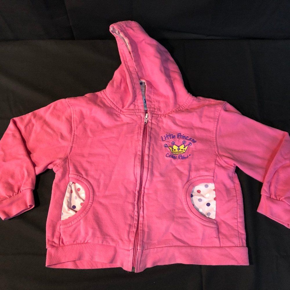 Girls 5/6 Pink Cedar Point Little Princess Full Zip Hoodie Sweatshirt Jacket